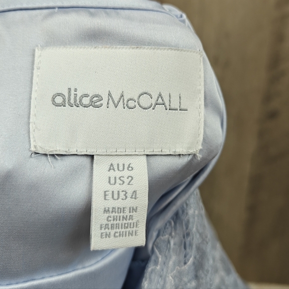 Alice McCall NWOT Love My Way Lace Romper in Pebble Blue size 2 - Picture 9 of 16